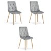 LIBRA étkezőszék szürke bükk fém lábakkal 3 db