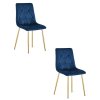 LIBRA étkezőszék sötétkék arany lábakkal 2 db