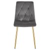 LIBRA bársony étkezőszék - sötétszürke arany lábakkal (Székek száma 1 darab)