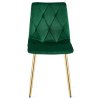 LIBRA bársony étkezőszék - sötétzöld, arany lábakkal (Székek száma 1 darab)
