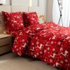 Karácsonyi ágyneműhuzat PGJ 35 piros színben, szarvas mintával 3