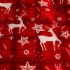 Karácsonyi ágyneműhuzat PGJ 35 piros színben, szarvas mintával 5
