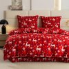 Karácsonyi ágyneműhuzat PGJ 35 piros színben, szarvas mintával