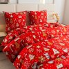 Karácsonyi ágyneműhuzat PGJ 22 pirosban mézeskalács mintával 4
