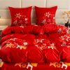 Karácsonyi ágyneműhuzat PGJ 31 piros színben, karácsonyi díszekkel 3