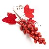 364235 vianocna dekoracia hrozno 552 v cervenej farbe 35 x 12 cm 6 kusov