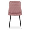 Bársony étkezőszék TURIN - rózsaszín fekete lábakkal (Székek száma 1 darab)