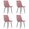 Bársony étkezőszék TURIN rózsaszín 4 db