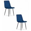Bársony étkezőszék szett TURIN sötétkék 2 db