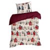 Karácsonyi pamutszatén ágynemű ASHER (Az ágynemű mérete szélesség x hosszúság: 140x200cm + 1 db 70x80 cm)