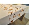 Karácsonyi asztali stóla csillagmintával