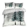 Karácsonyi ágynemű pamutszaténból, FOREST, világos szürke színben (Az ágynemű mérete szélesség x hosszúság: 140x200cm + 1 db 70x80 cm)