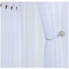 376908 jednofarebna zaclona biela s 150 cm x v 250 cm dekoracne kolieska