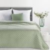 Bársony ágytakaró SOFIA 4 világoszöld színben (Dobási méret (szélesség x hossz) 170x210 cm)