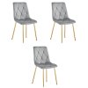 Étkezőszék LIBRA szürke arany lábakkal 3 db