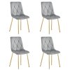 Étkezőszék LIBRA szürke arany lábakkal 4 db