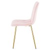 LIBRA bársony étkezőszék - világos rózsaszín arany lábakkal (Székek száma 1 darab)