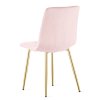 LIBRA bársony étkezőszék - világos rózsaszín arany lábakkal (Székek száma 1 darab)