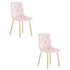 LIBRA bársony étkezőszék - világos rózsaszín arany lábakkal (Székek száma 1 darab)
