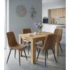 Bársony étkezőszék SPLIT – barna, fekete lábakkal (Székek száma 1 darab)