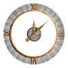 390453 nastenne kovove hodiny v modernom style 60 cm hnede