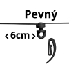 Čierny bežec na šnúrke každé 6cm + Francúzsky háčik