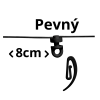 Čierny bežec na šnúrke každé 8cm + Francúzsky háčik