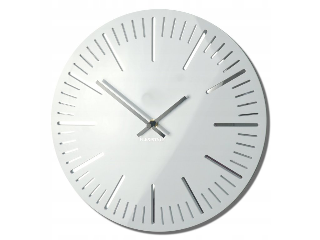 Moderné nástenné hodiny TRIM biele