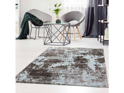 Moderný koberec MODA SOFT sivo modrý 1137