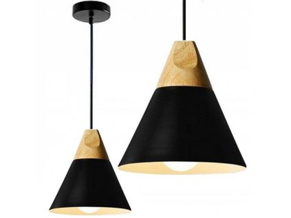 Retro stropná lampa Loft Scandi A čierna