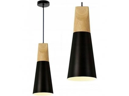 Retro stropná lampa Loft Scandi B čierna