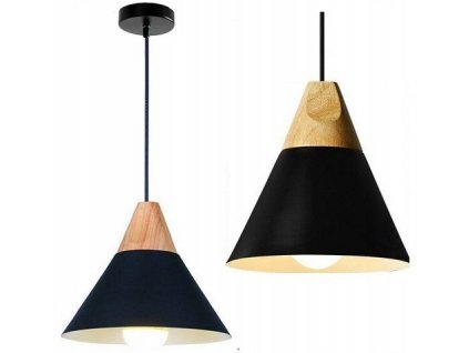 Retro stropná lampa Loft Scandi C čierna