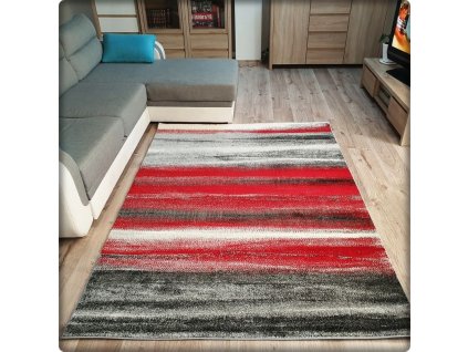 Moderný koberec SUMATRA - Červené pásy