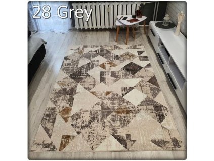 Moderný koberec LUXESS vzor 28 sivý