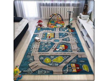 Detský koberec KIDS - Modrá cesta