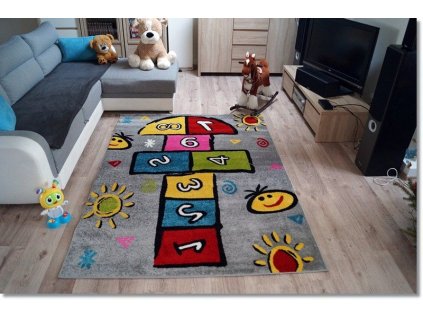 Detský koberec KIDS - Sivá škôlka