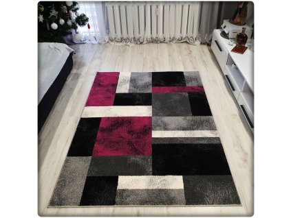 Moderný koberec SUMATRA - Ružový vzor