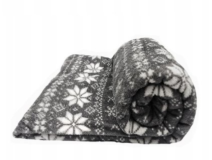 1001187 vianocna deka nordico tmavo siva