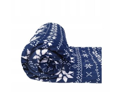 1001196 vianocna deka nordico tmavo modra