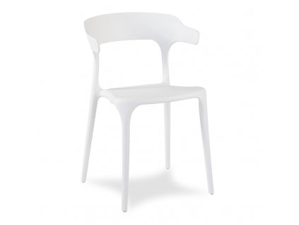 Plastová stolička na terasu ULME biela