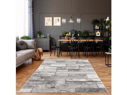 Moderný koberec NOA - vzor 9250 sivý