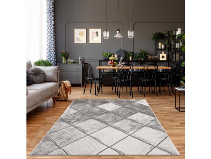 Moderný koberec NOA - vzor 9313 sivý