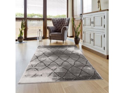 Moderný koberec NOA - vzor 9326 sivý