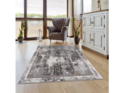 Moderný koberec NOA - vzor 9330 sivý