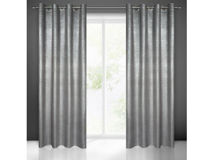Luxusný zamatový záves na kolieskach - oceľovo-strieborný ZKDD-05