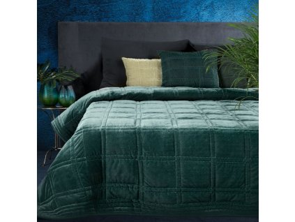 Luxusný zamatový prehoz na posteľ KRISTIN2 v tmavomätovej farbe