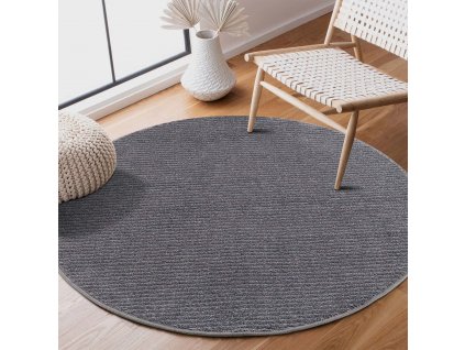Okrúhly jednofarebný koberec FANCY 900 - sivý