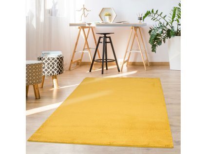Kožušinový koberec TOPIA - žltý