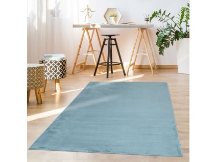 Kožušinový koberec TOPIA - modrý