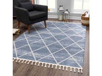 Moderný koberec ART 2646 modrý
